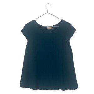 Wilfred Free | Aritzia Teal/Blue Cap-Sleeve Double Lined Blouse Size Medium